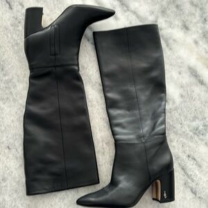 Sam Edelman Black Leather Knee High Boots